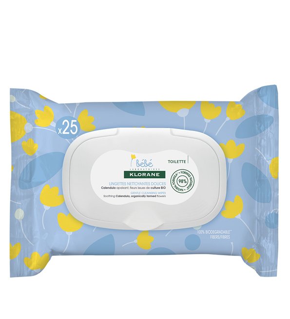 KLORANE BEBE LINGETTES NETTOYANTES DOUCES 25