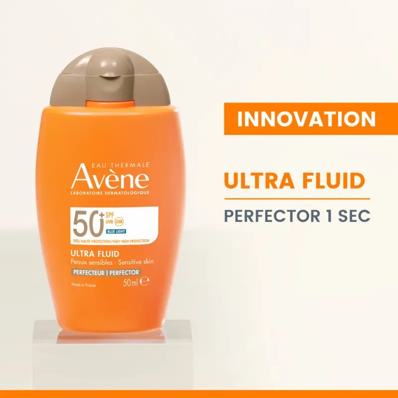 AVENE ULTRA FLUID PERFECTEUR SPF 50 BLUE LIGHT 50 ML PEAU SENSIBLE