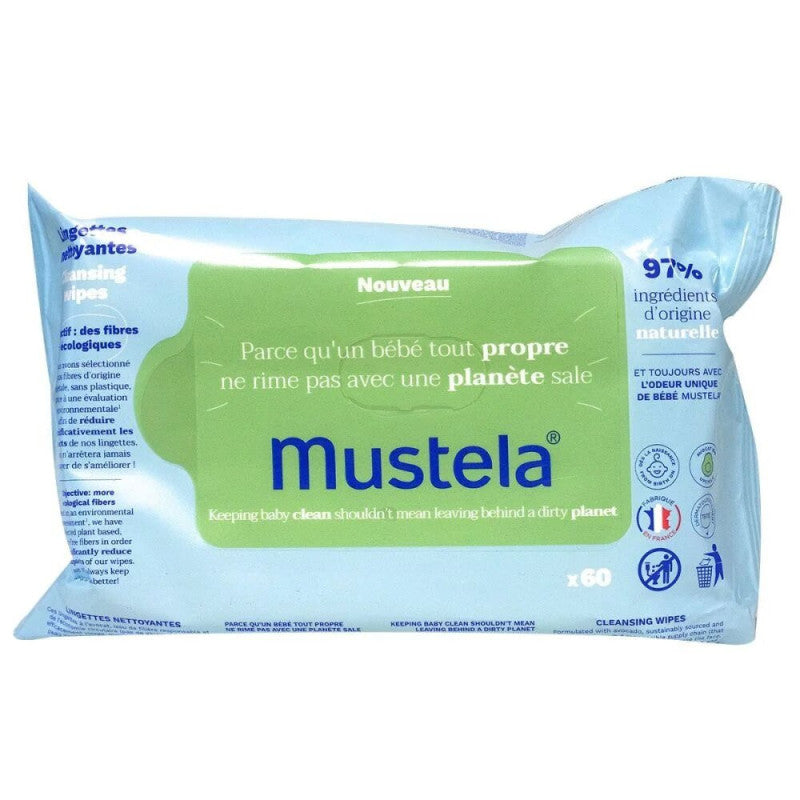 MUSTELA LINGETTES NETTOYANTS 60 UNITES
