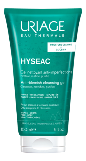 URIAGE HYSEAC GEL NETTOYANT 150ML NETTOIE PURIFIE ASSAINIT