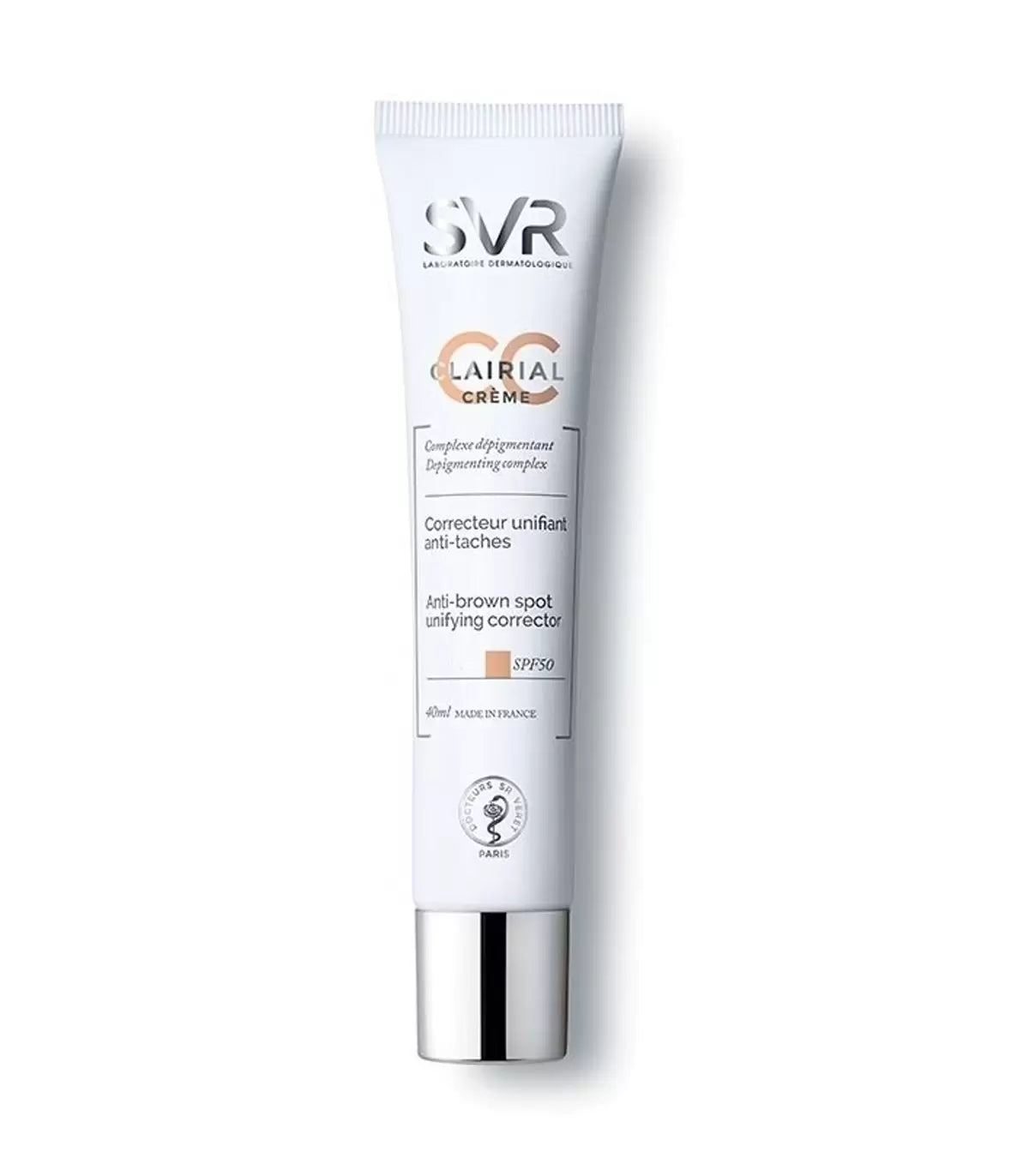 SVR CLAIRIAL CC CRÈME CORRECTEUR UNIFIANT ANTI-TACHES MÉDIUM SPF50+ 40 ML